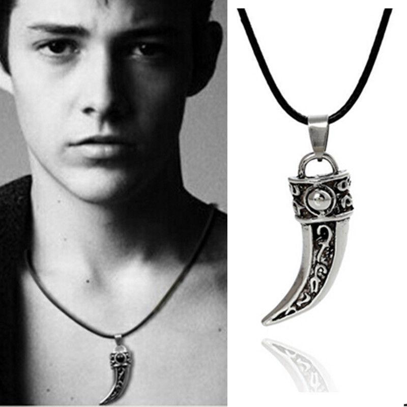 Collana pendente DENTE di LUPO WOLF Metallo Elegante UOMO Coraggio