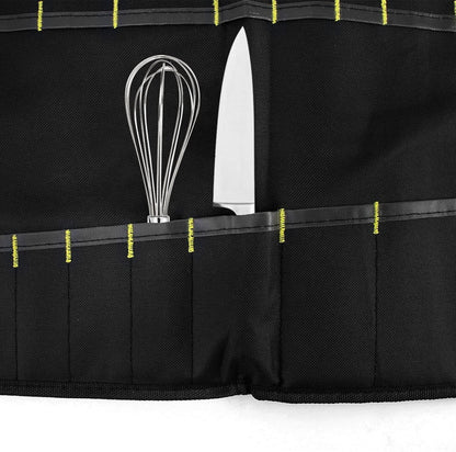 Borsa Porta coltelli  Custodia CHEF BAG 22 tasche  Tessuto proteggi cucina nero