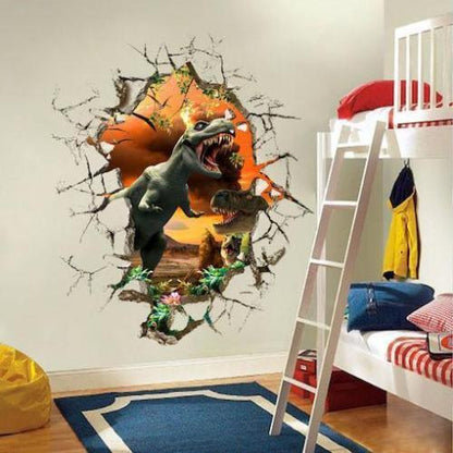 Adesivo Murales parete Cameretta bambini Dinosauro Jurassic Muro Wall Sticker