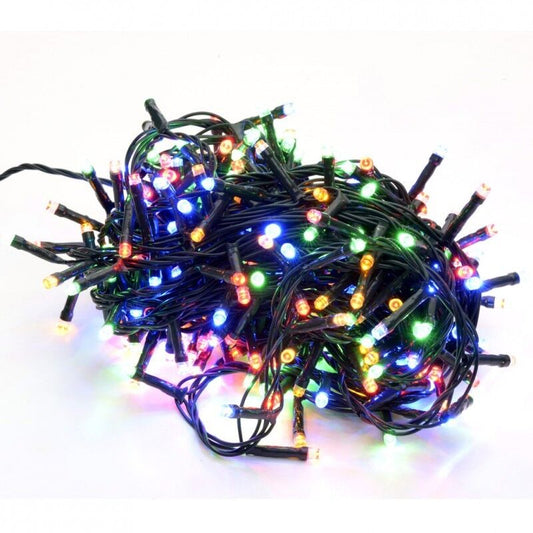 Luci di Natale a Led 200 da Interno Multicolore filo verde catena per albero