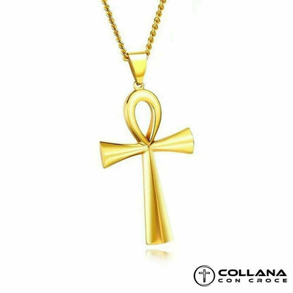 Collana con croce della vita Egiziana di ANKH Egizia Vintage 3d