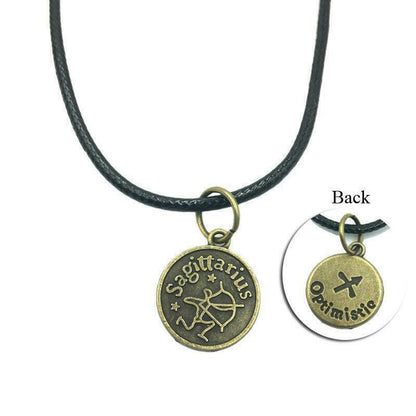 Collana con segno zodiacale catena ciondolo Bronzo Oroscopo Collanina Zodiaco