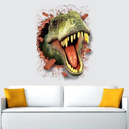 Adesivo Murales parete Cameretta bambini Dinosauro Jurassic Muro Wall Sticker 3D