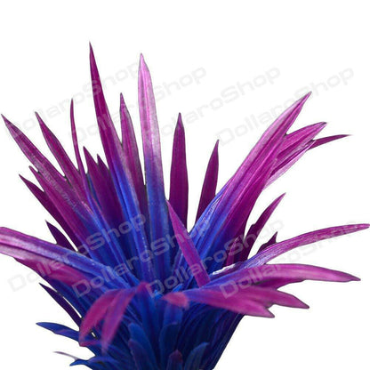 3x Pianta finta per Acquario Piantina Decorazione Artificiale decori Viola 12cm