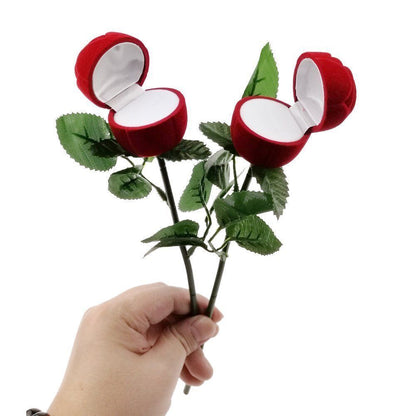 Contenitore per anello a forma di Rosa Rossa finta scatola per regalo Rose box