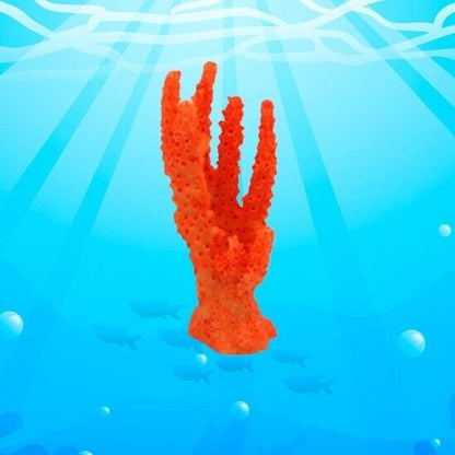 Corallo finto in resina 7cm Orange Artificiale per Decorazioni Acquario Addobbi