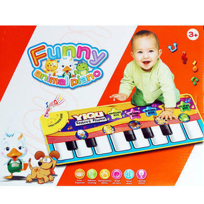 TAPPETO MUSICALE Pianoforte Tastiera Bambino con animali Touch Musica pianola