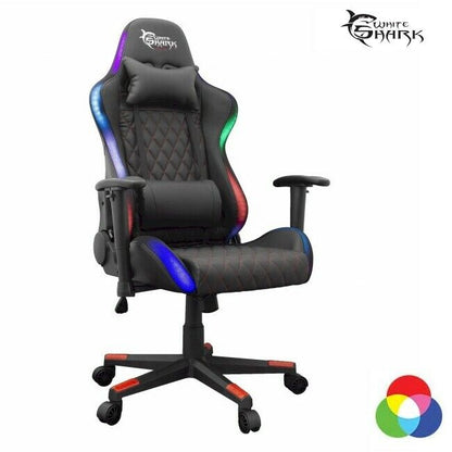 Sedia da Gioco Gaming Poltrona Ergonomica Ruote Girevole Thunderbolt nero LED