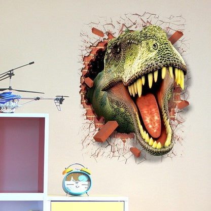 Adesivo Murales parete Cameretta bambini Dinosauro Jurassic Muro Wall Sticker 3D