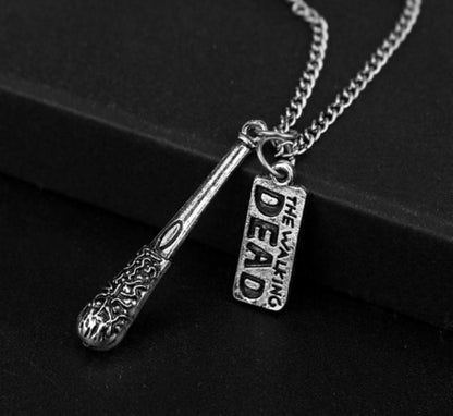 Collana con 2 pendente Lucille Negan The Walking Dead catena ciondolo Cosplay