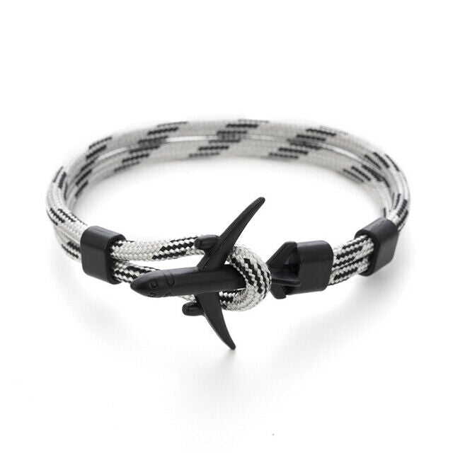 Bracciale Braccialetto da uomo a forma di aereo viaggio