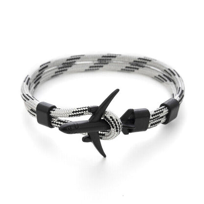 Bracciale Braccialetto da uomo a forma di aereo viaggio