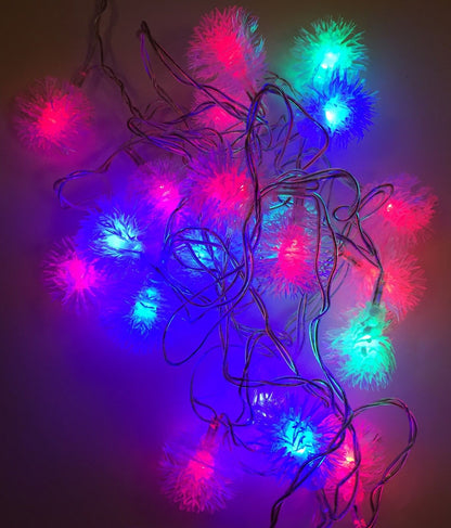 3 Serie a LED Luminosa Luci NATALE 20 Palle di Neve in plastica Multicolore