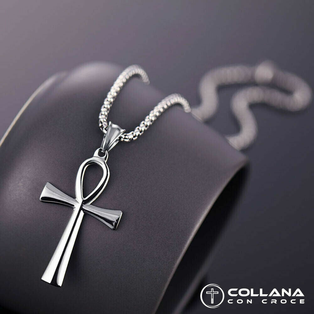 Collana con croce della vita Egiziana di ANKH Egizia Vintage 3d