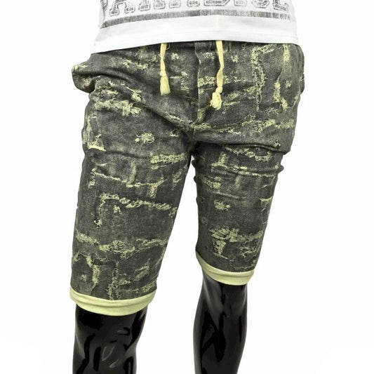 Pantaloncino UOMO Giallo e Grigio Pantaloncini Pantaloni corti bermuda Shorts