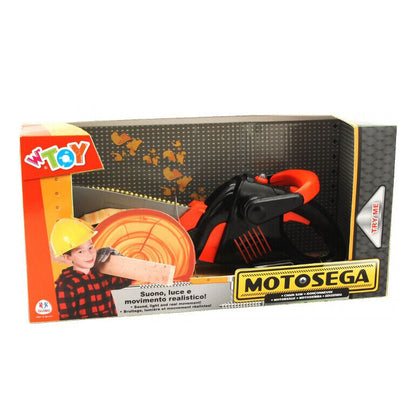 Motosega Giocattolo per bambini 34cm attrezzo da lavoro a batteria gioco