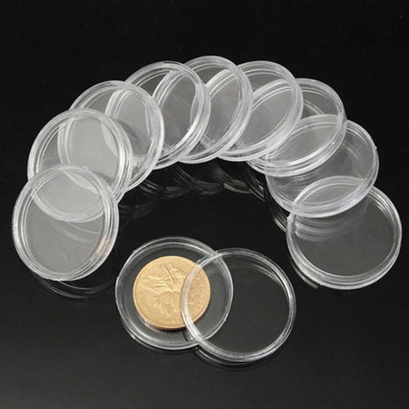 Set 10 pezzi Capsule Portamonete Rotonde Protezione Monete 25 mm Numismatica