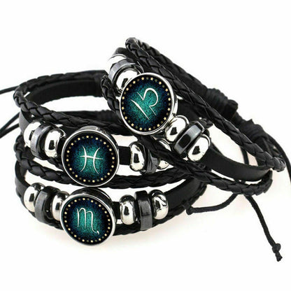 Braccialetto ecopelle con segno zodiacale bracciale zodiaco i zodiacali Oroscopo