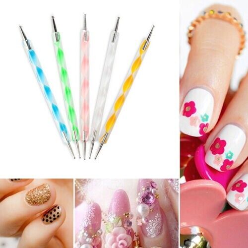 5 dotter penna nail art punte manicure polish pitture ricostruzione