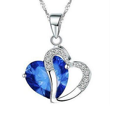 Collana da DONNA con pendente Cuore Strass Ciondolo Ragazza amore romantico