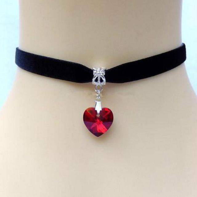 Collana Choker da DONNA con pendente ciondolo Cuore Girocollo Vintage