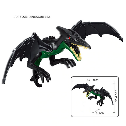 Action Figure Jurassic Black Dinosauro Pterodattilo Nero Dino Giocattoli