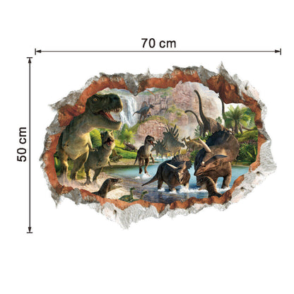 Adesivo Murales da parete Cameretta bambini Dinosauro Jurassic Muro Wall Sticker