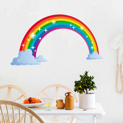 Adesivo Murales parete Cameretta bambina ARCOBALENO per Casa a Muro Wall Sticker