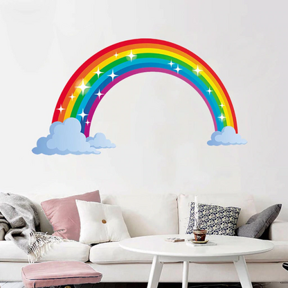 Adesivo Murales parete Cameretta bambina ARCOBALENO per Casa a Muro Wall Sticker