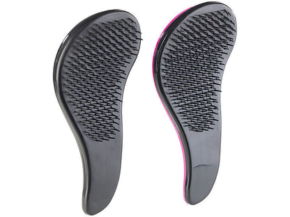 Set 2 spazzola sciogli nodi per capelli Brush Nero e Rosa districante pettina