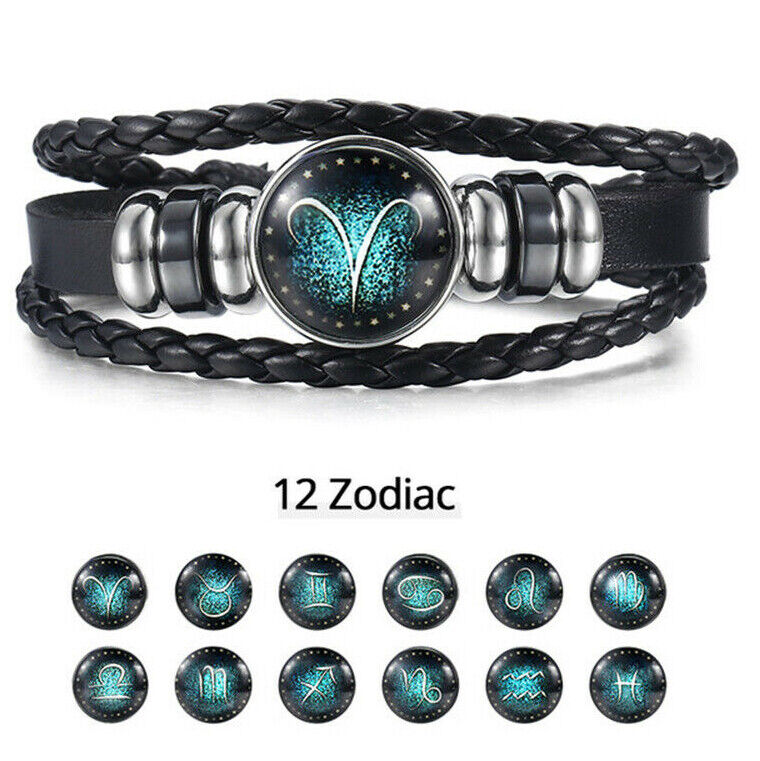 Braccialetto ecopelle con segno zodiacale bracciale zodiaco i zodiacali Oroscopo