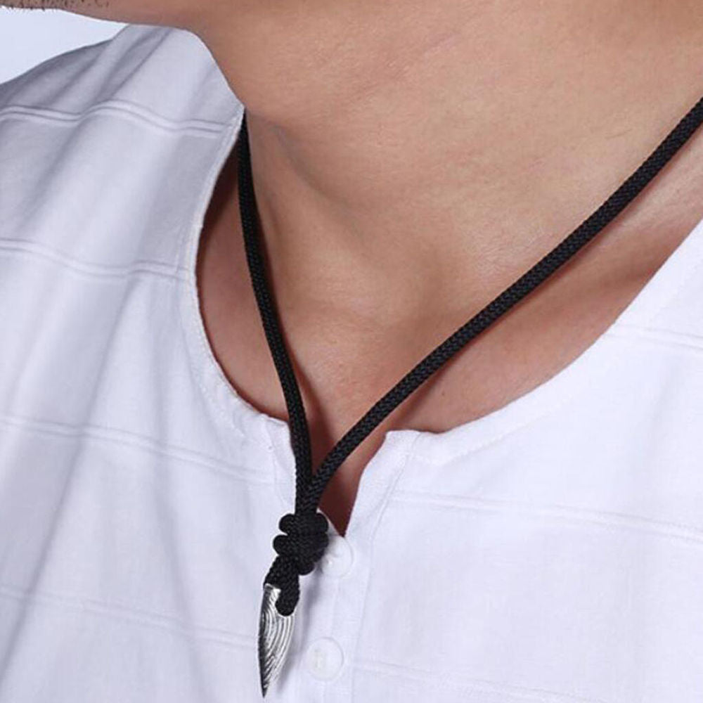 Collana con pendente Ciondolo Proiettile BULLET Stilizzato silver uomo