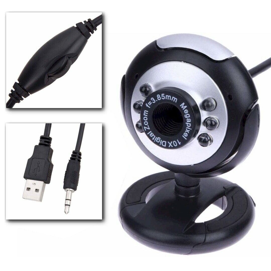 Webcam USB Desktop Web Cam per Videochiamate con Microfono incorporato Laptop PC