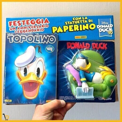 Topolino libretto n. 3576 con gadget statua Paperino Anniversario 90 blisterato