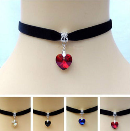 Collana Choker da DONNA con pendente ciondolo Cuore Girocollo Vintage