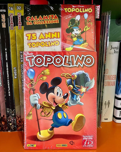 Topolino n.3567 con gadget Calamita Blisterato Edicola 75 anni Anniversario Raro