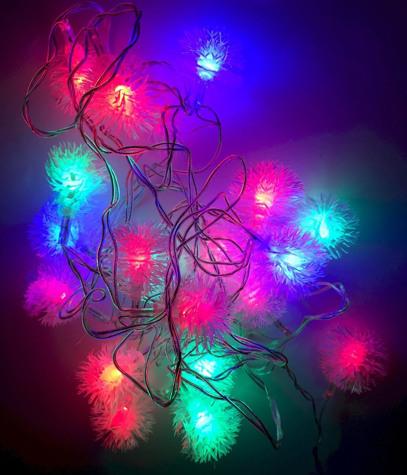 3 Serie a LED Luminosa Luci NATALE 20 Palle di Neve in plastica Multicolore