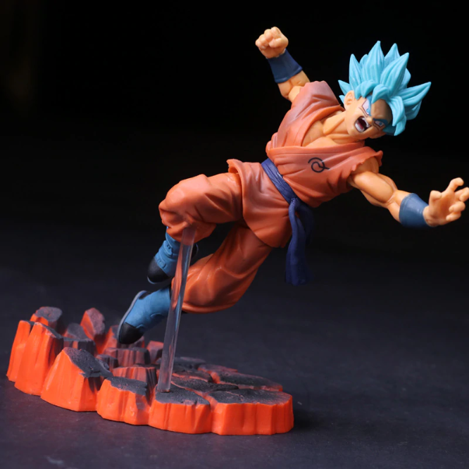 Statua di DRAGON BALL Z Action figure in PVC Statuetta Super Saiyan Blue 16 cm