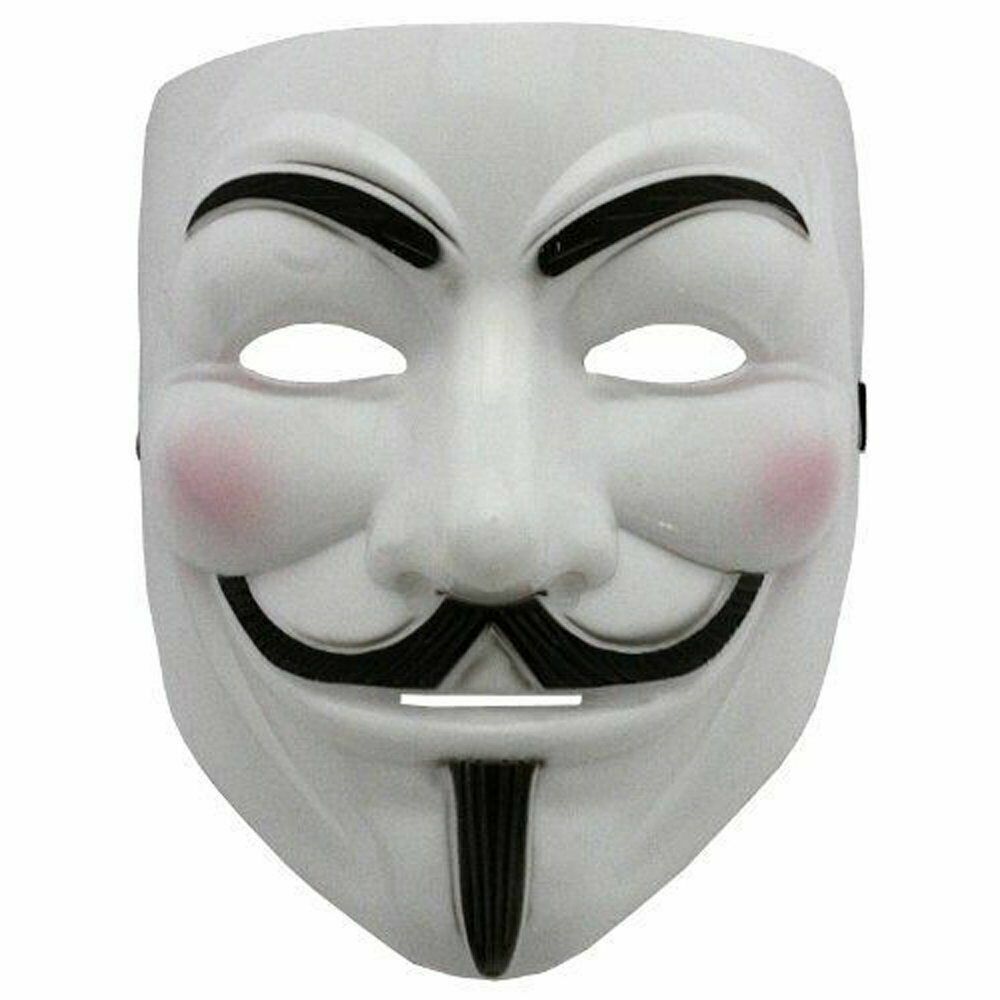 Maschera Mezzo Viso ANONYMOUS Vendetta V Adulto HORROR Halloween Carnevale Mask