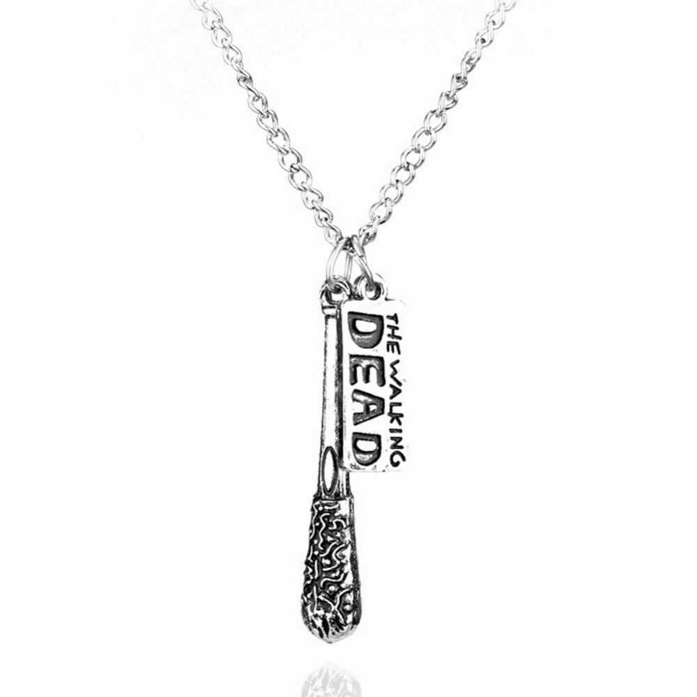 Collana con 2 pendente Lucille Negan The Walking Dead catena ciondolo Cosplay