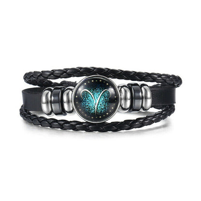 Braccialetto ecopelle con segno zodiacale bracciale zodiaco i zodiacali Oroscopo