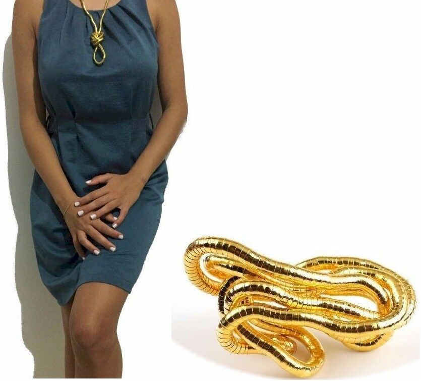 Collana Flessibile Modellabile SNAKE DONNA KEOSS lungo GOLD DORATA 90cm Catena