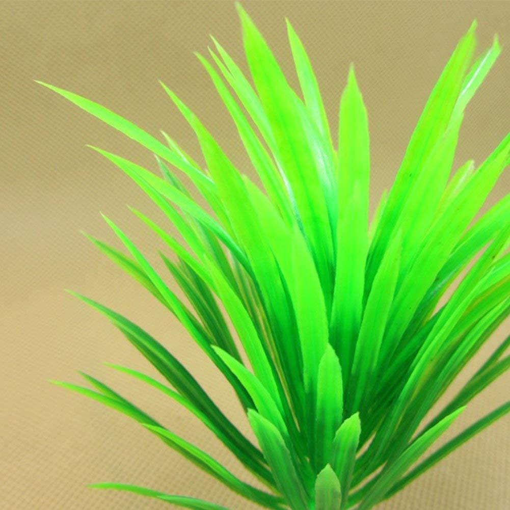 3 Pianta finta per Acquario Piantina Decorazione Artificiale decori Verde 12 cm