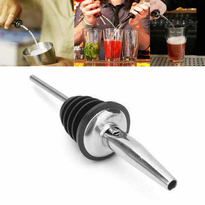 Set 2 Tappi Dosatore per Bottiglia Liquore Olio Aceto Acciaio INOX Bar Barman