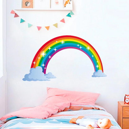 Adesivo Murales parete Cameretta bambina ARCOBALENO per Casa a Muro Wall Sticker