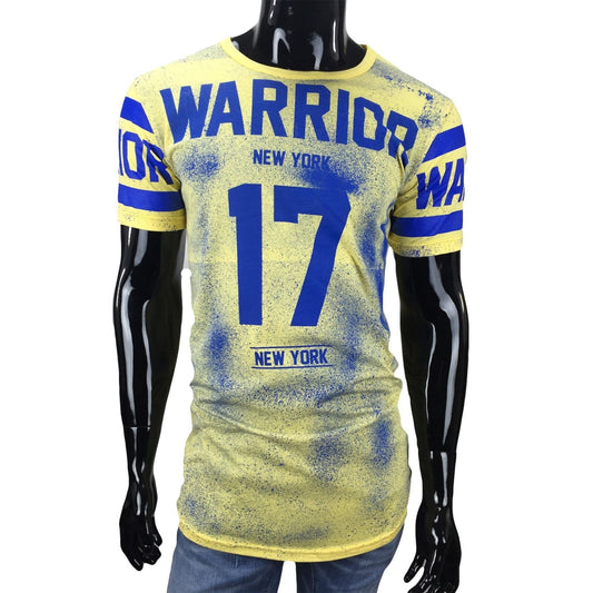 T-shirt UOMO Shirt WARRIOR Tagla S - 17 NY Maglia Manica Corta REGULAR Giallo