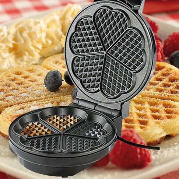 Macchina a piastra Waffle Wafer Waffel per 5 cialde belghe a scacchiera 1000w