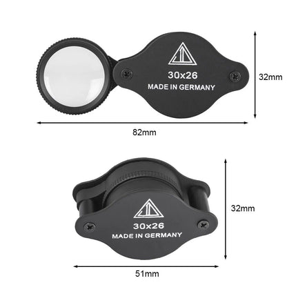 Lente di Ingrandimento da 30x pieghevole con tascabile d'ingrandimento per