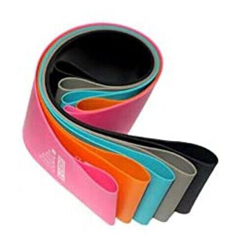 Set 5x Fascia elastica per Fitness Yoga Pilates Bande elastiche di resistenza