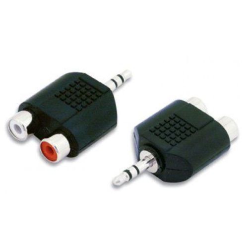 STOCK 10 PEZZI - Adattatore Audio 3.5mm Maschio a 2 RCA Stereo Femmina